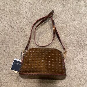 NWT Arcadia Bronze Textured Crossbody Bag